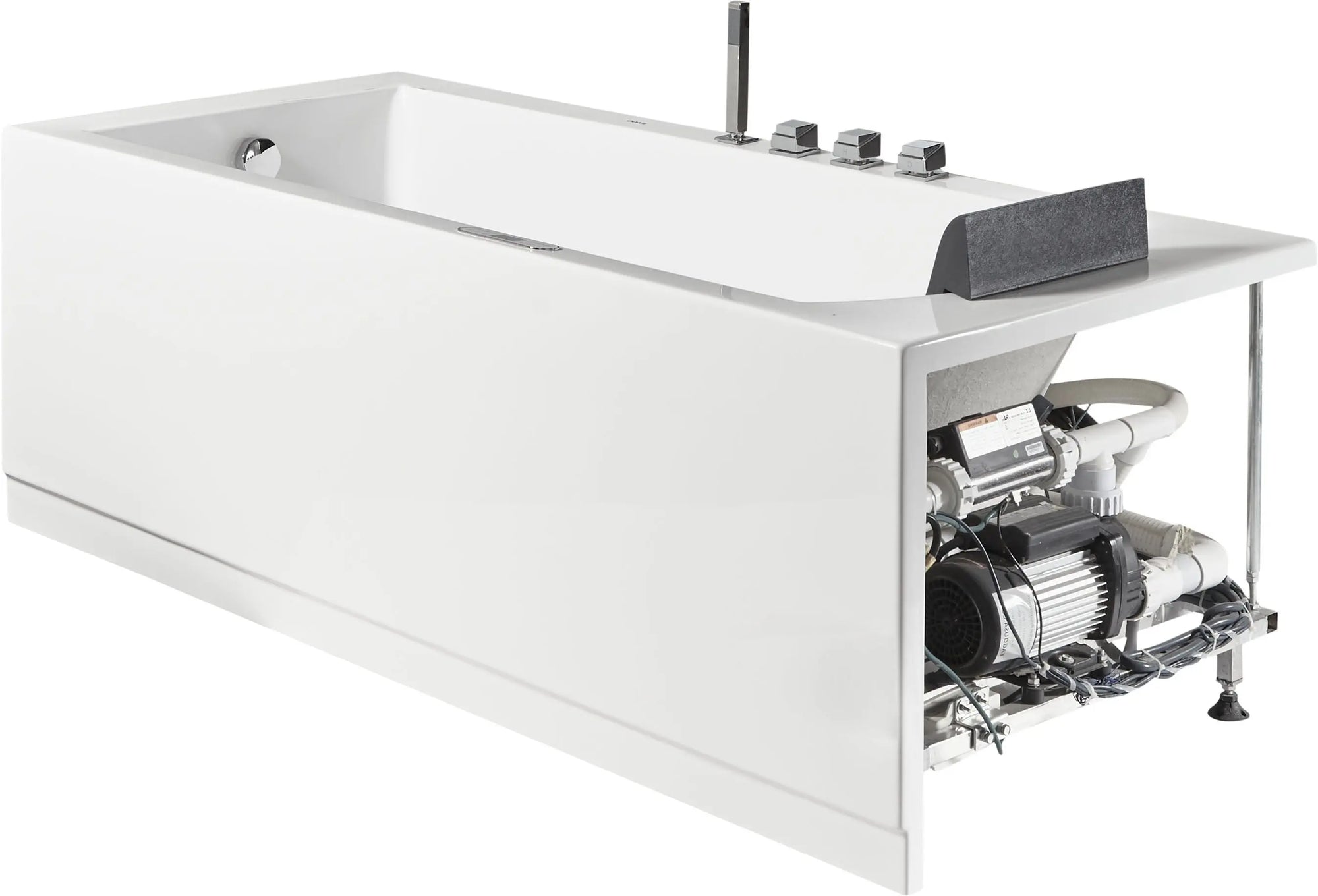 EAGO AM154ETL-L6 6 ft Acrylic White Rectangular Whirlpool Tub With Fixtures Alfi Trade Inc