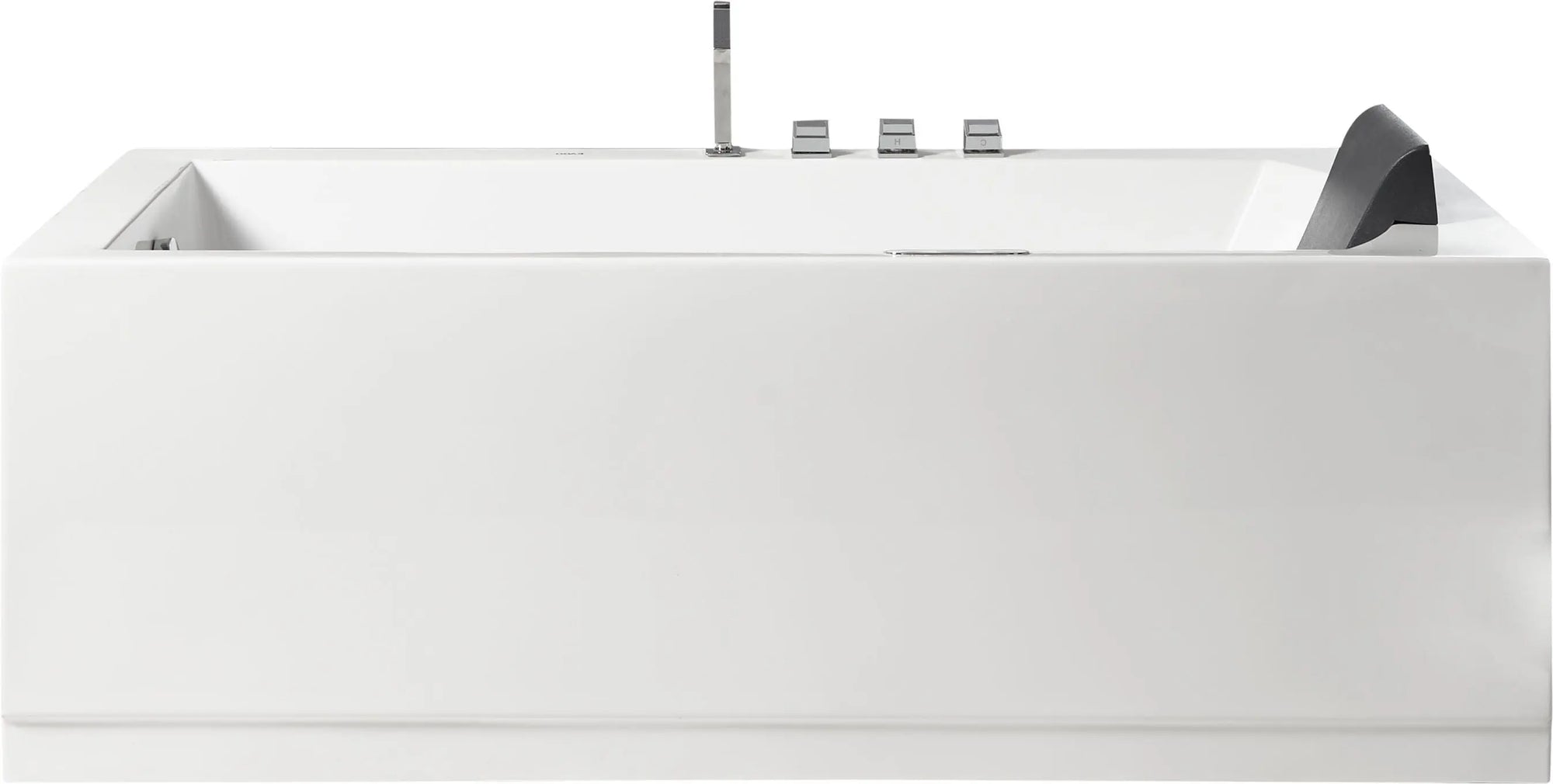EAGO AM154ETL-L6 6 ft Acrylic White Rectangular Whirlpool Tub With Fixtures
