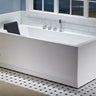 EAGO AM154ETL-R5 5 ft Acrylic White Rectangular Whirlpool Bathtub w Fixtures Alfi Trade Inc