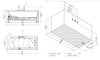 EAGO AM154ETL-R5 5 ft Acrylic White Rectangular Whirlpool Bathtub w Fixtures Alfi Trade Inc