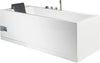 EAGO AM154ETL-R5 5 ft Acrylic White Rectangular Whirlpool Bathtub w Fixtures Alfi Trade Inc