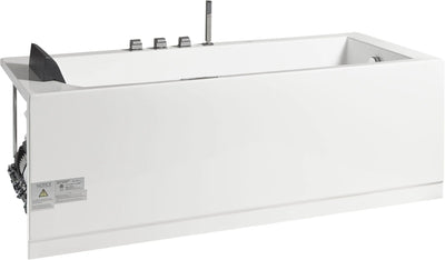 EAGO AM154ETL-R5 5 ft Acrylic White Rectangular Whirlpool Bathtub w Fixtures Alfi Trade Inc