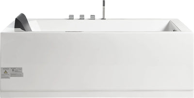 EAGO AM154ETL-R5 5 ft Acrylic White Rectangular Whirlpool Bathtub w Fixtures Alfi Trade Inc