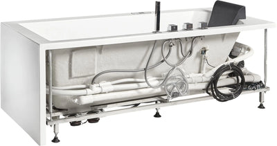 EAGO AM154ETL-R5 5 ft Acrylic White Rectangular Whirlpool Bathtub w Fixtures Alfi Trade Inc