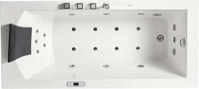 EAGO AM154ETL-R5 5 ft Acrylic White Rectangular Whirlpool Bathtub w Fixtures Alfi Trade Inc