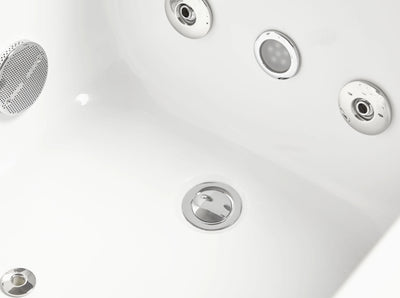 EAGO AM154ETL-R5 5 ft Acrylic White Rectangular Whirlpool Bathtub w Fixtures Alfi Trade Inc