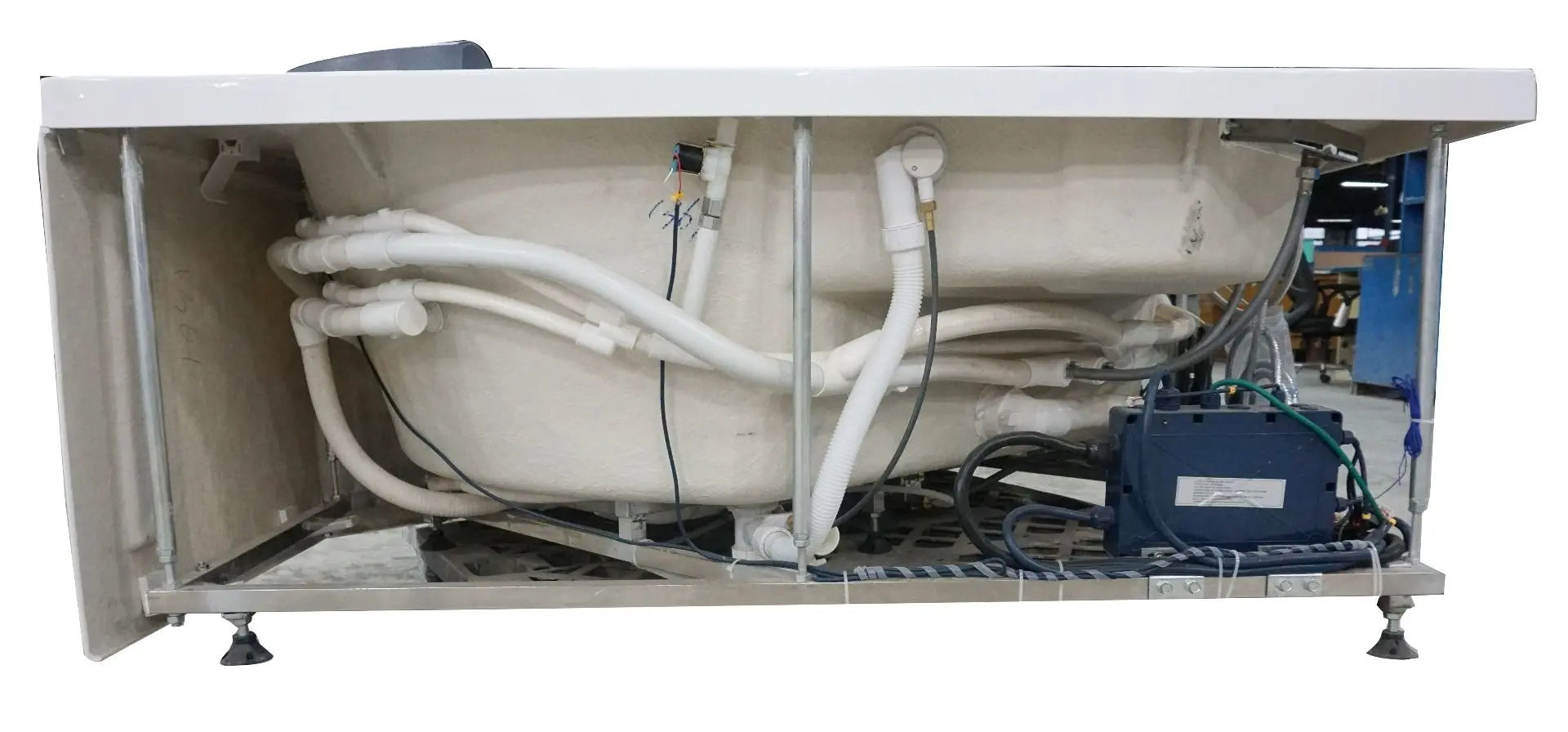 EAGO AM156ETL 5 ft Clear Corner Acrylic Whirlpool Bathtub for Two