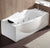 EAGO AM189ETL-R 6 ft Right Drain Acrylic White Whirlpool Bathtub with Fixtures