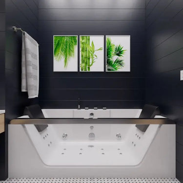 EAGO AM196ETL 6' Clear Rectangular Jacuzzi Whirlpool Bathtub for Two with Fixtures Alfi Trade Inc