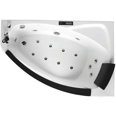 EAGO AM198ETL-L 5' Single Person Rounded Clear Corner Whirlpool Bathtub - Left Drain - side view