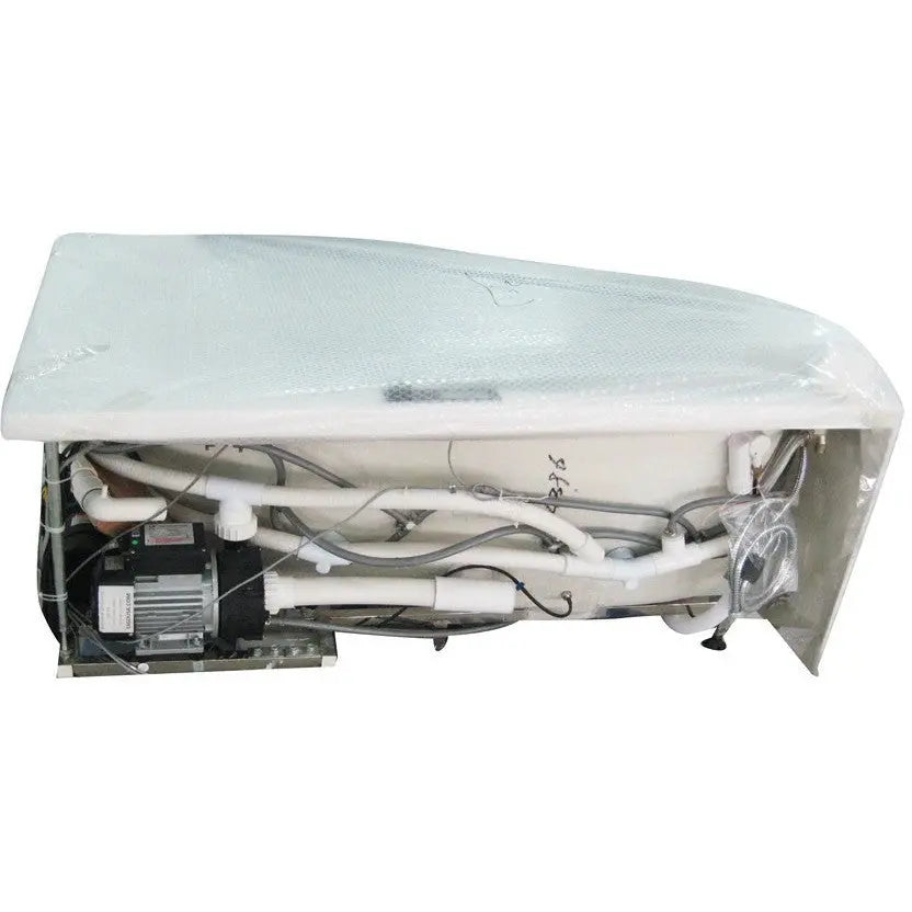 EAGO AM198ETL-L 5' Single Person Rounded Clear Corner Whirlpool Bathtub - Left Drain