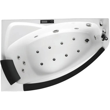 EAGO AM198ETL-R 5' Single Person Rounded Clear Corner Whirlpool Bathtub - Right Drain - side view