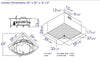 EAGO AM200 5' Rounded Modern Double Seat Corner Whirlpool Bath Tub with Fixtures Alfi Trade Inc
