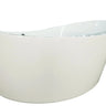 EAGO AM2130 66 Inch Round Freestanding Acrylic Air Bubble Bathtub Alfi Trade Inc