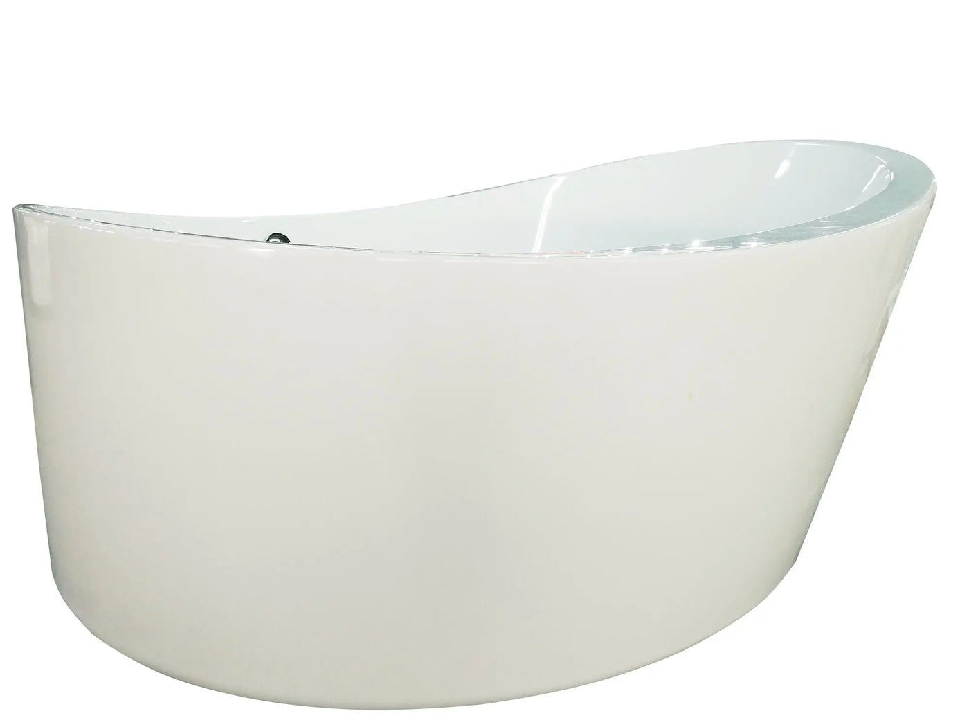 EAGO 66 x 66 Inch Wide Round Freestanding Acrylic Air Bubble Bathtub