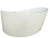 EAGO 66 Inch Round Freestanding Acrylic Air Bubble Bathtub