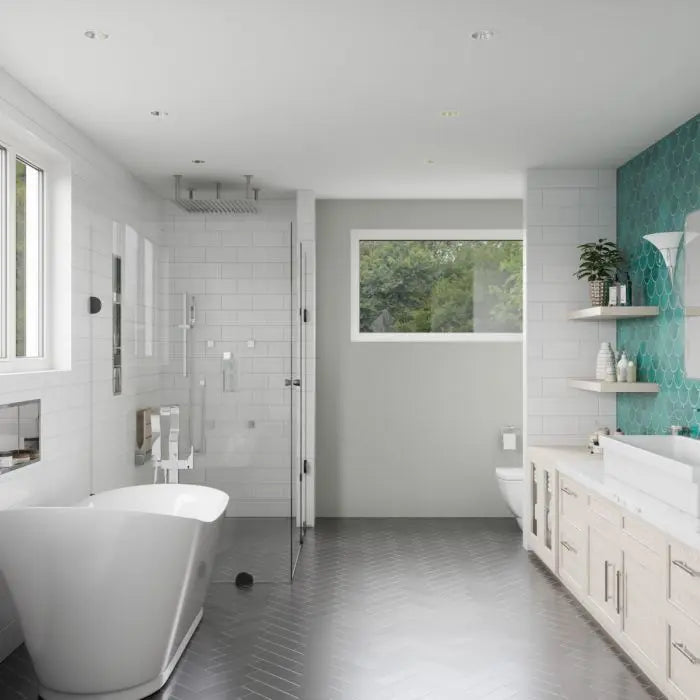 EAGO AM2140 Six Foot White Freestanding Air Bubble Bathtub Alfi Trade Inc