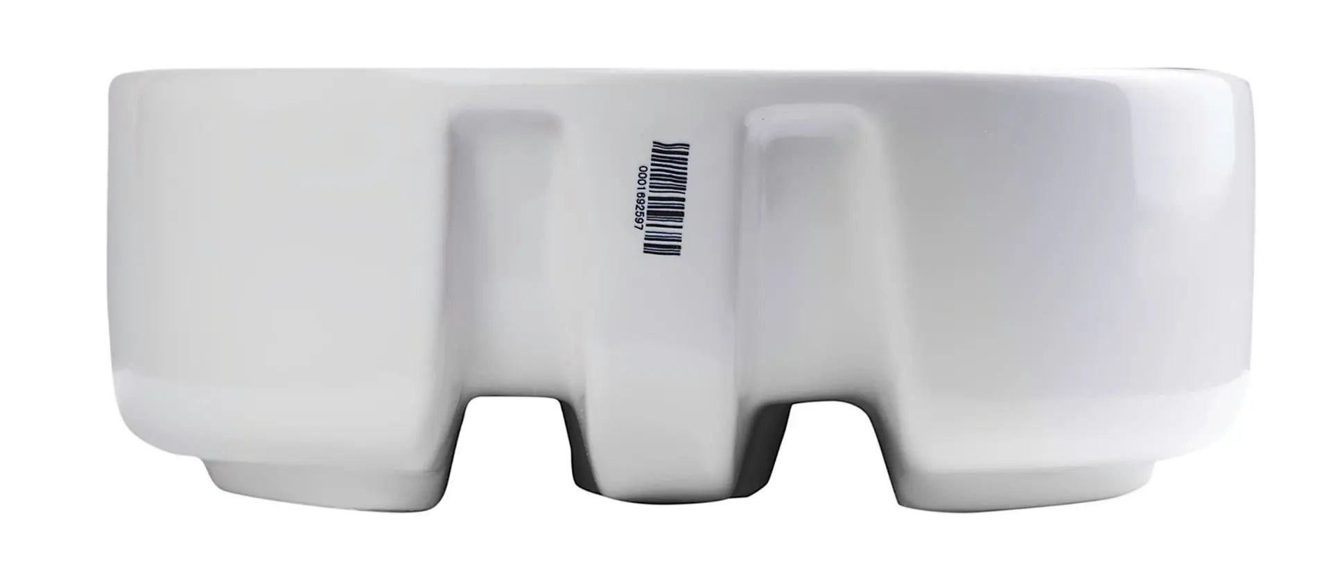 EAGO BA129 16'' Above Mount White Round Porcelain Bathroom Sink With Overflow