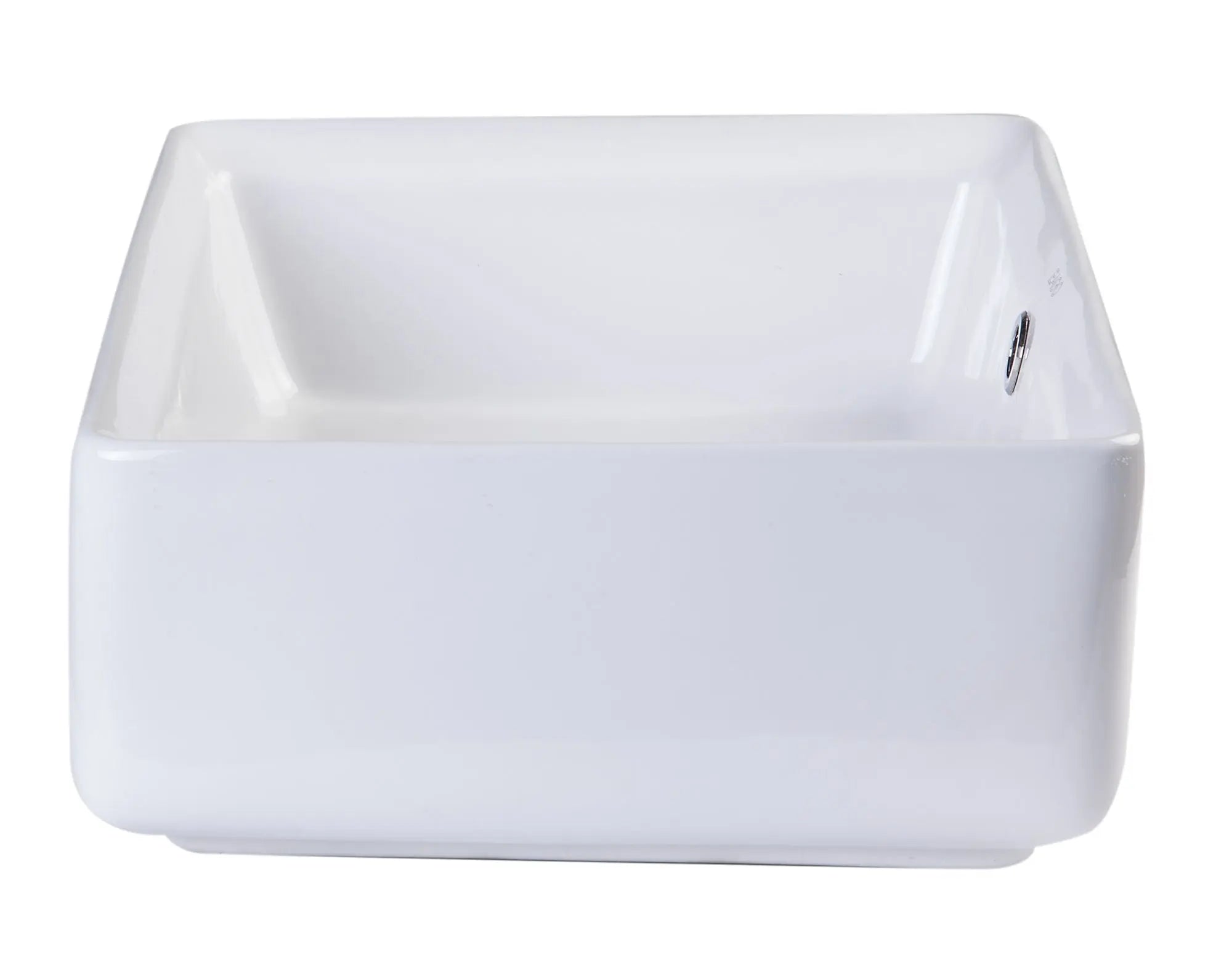 EAGO BA131 20" White Rectangular Porcelain Bathroom Sink With Overflow