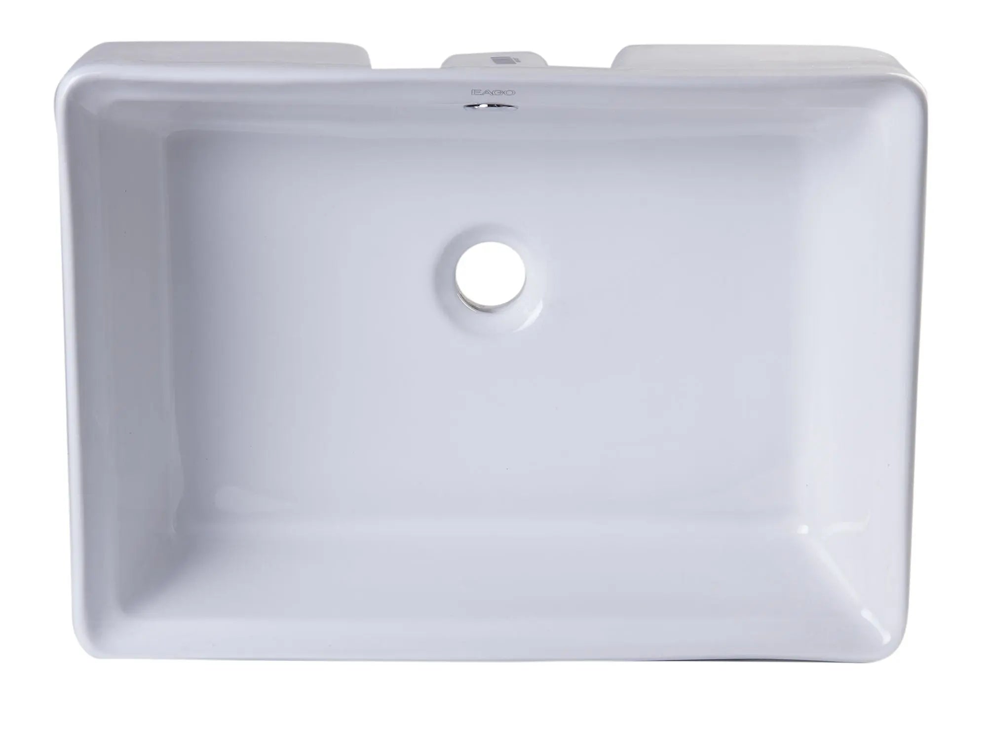 EAGO BA131 20" White Rectangular Porcelain Bathroom Sink With Overflow