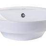 EAGO BA141 White Above Mount Porcelain Bathroom Sink Basin With Single Hole