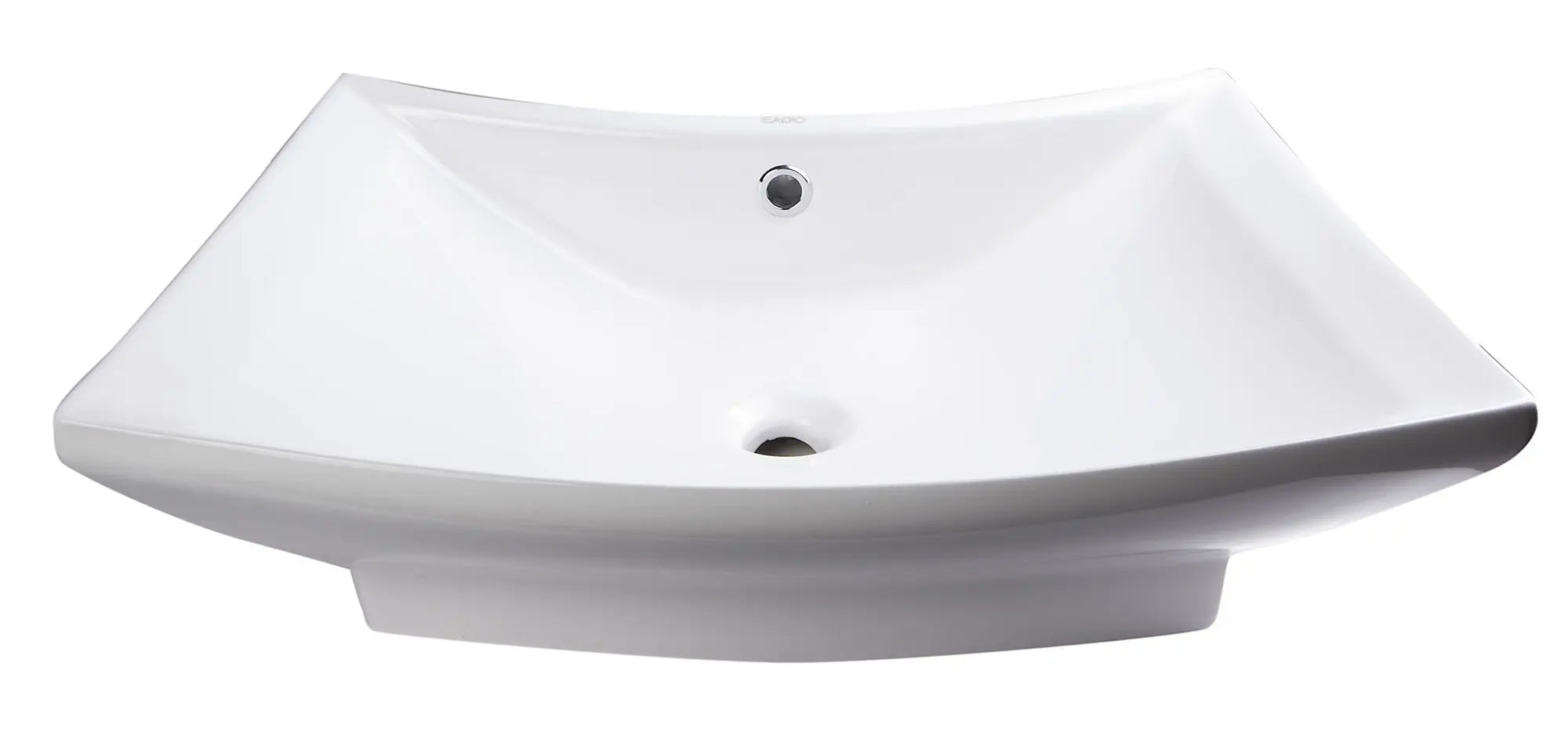 EAGO BA142 28" White Rectangular Porcelain Bathroom Sink With Overflow