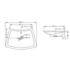 EAGO BA142 28" White Rectangular Porcelain Bathroom Sink With Overflow