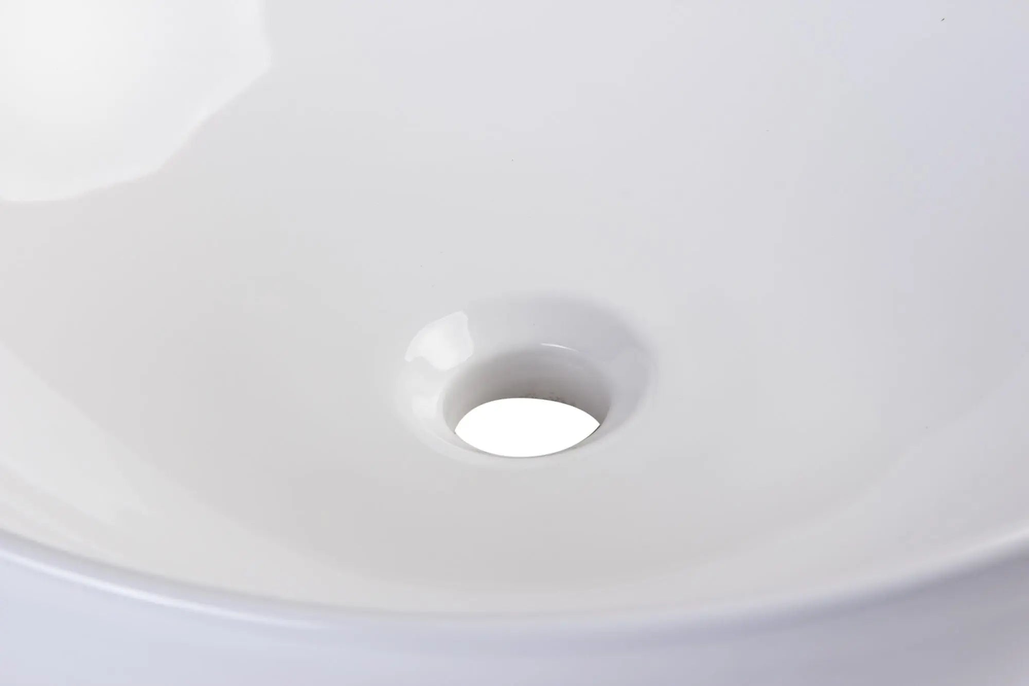 EAGO BA351 18'' White Round Porcelain Bathroom Sink Basin Without Overflow