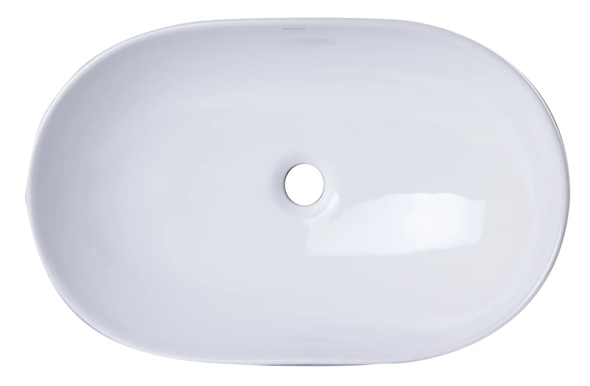 EAGO BA352 23'' White Oval Porcelain Bathroom Sink Basin Without Overflow