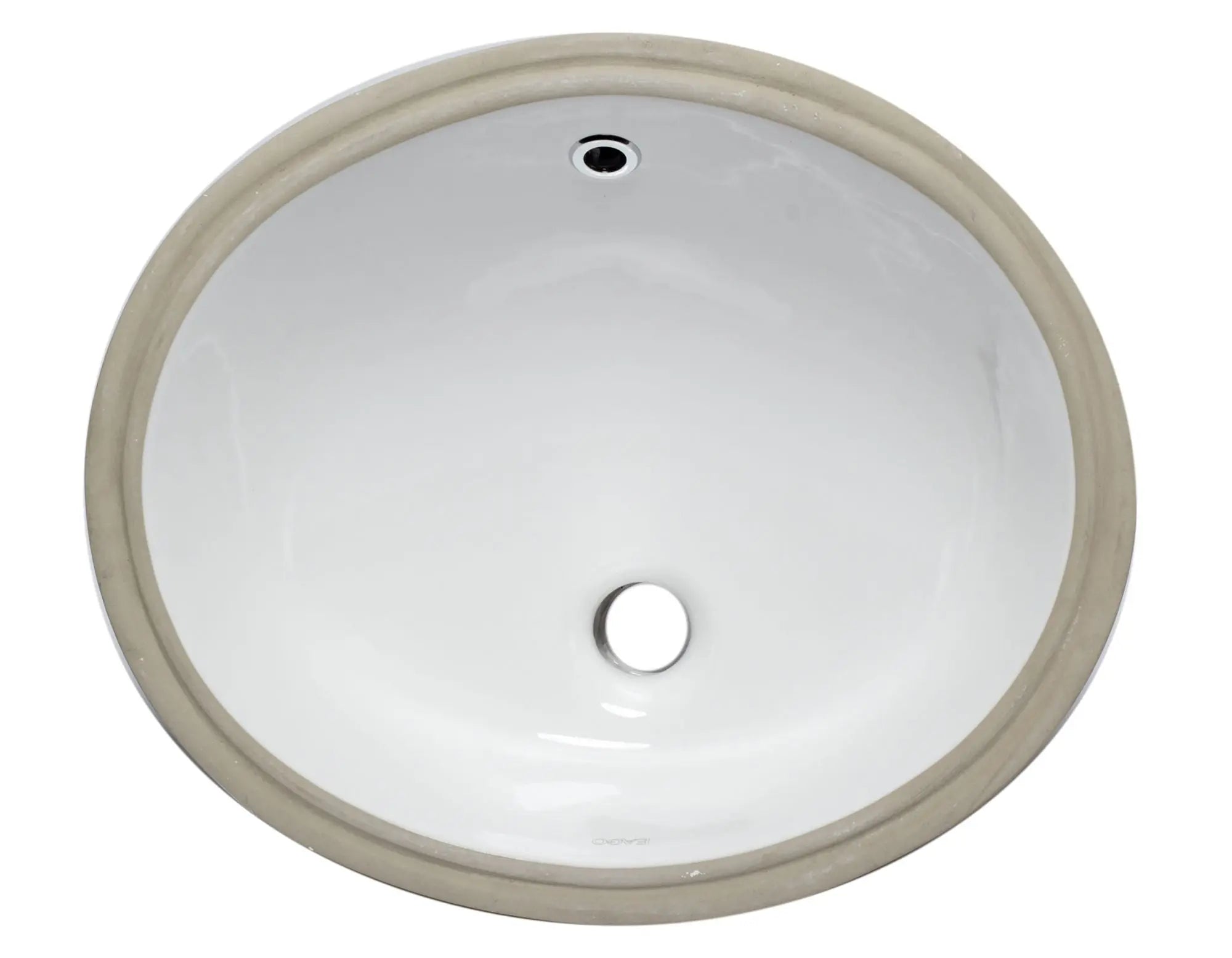 EAGO BC224 White Ceramic 18"X15" Undermount Oval Bathroom Sink Alfi Trade Inc