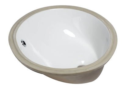 EAGO BC224 White Ceramic 18"X15" Undermount Oval Bathroom Sink Alfi Trade Inc