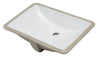 EAGO BC227 White Ceramic 22 inch X15 inch Undermount Rectangular Bathroom Sink