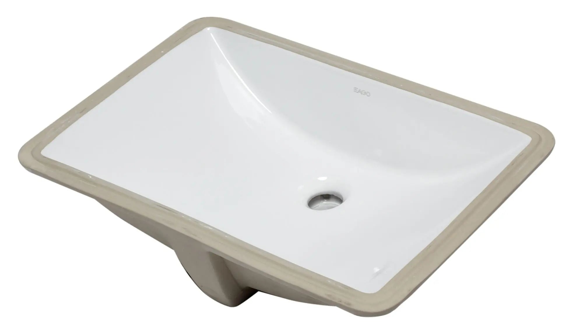 EAGO BC227 White Ceramic 22 inch X15 inch Undermount Rectangular Bathroom Sink