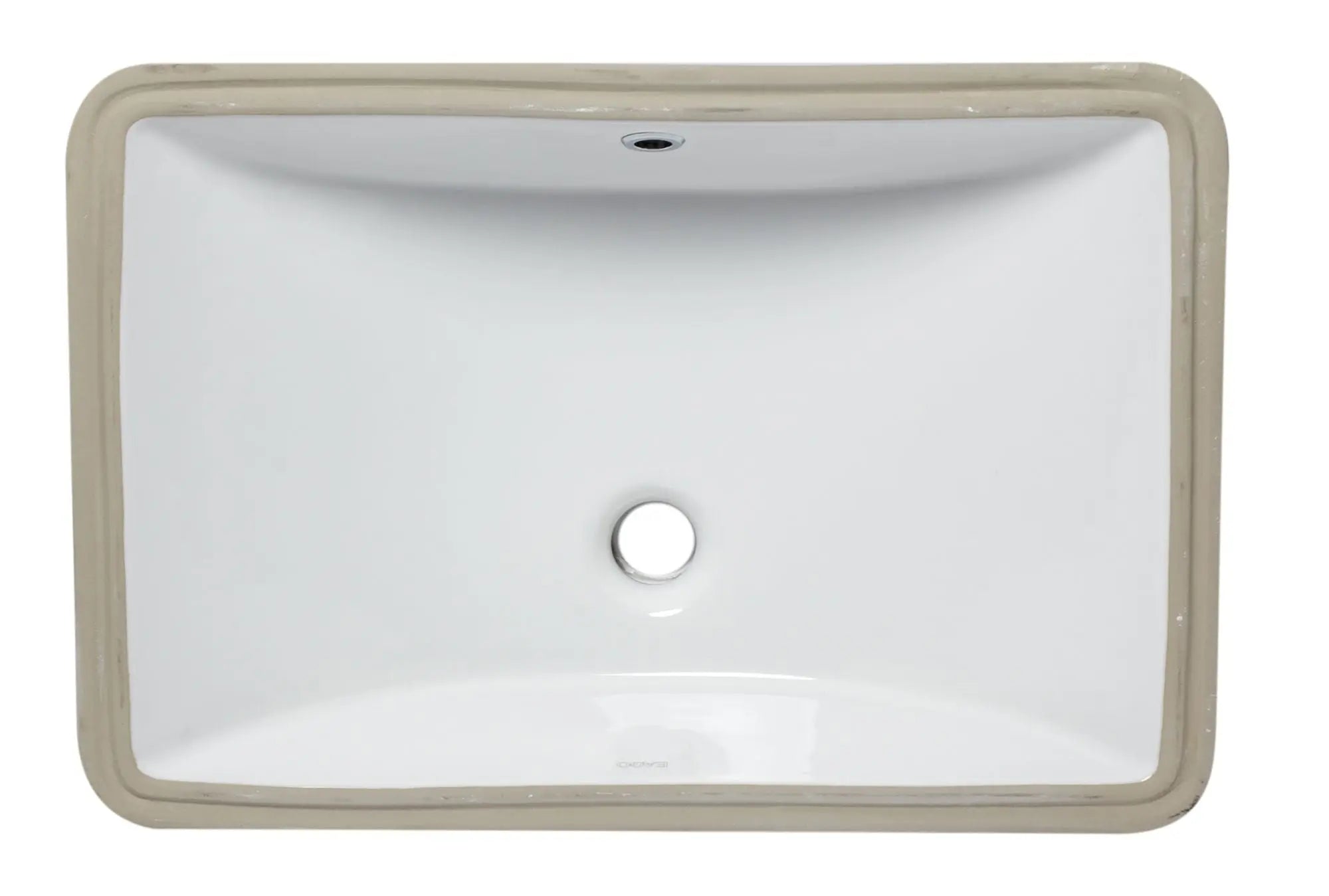 EAGO BC227 White Ceramic 22 inch X15 inch Undermount Rectangular Bathroom Sink