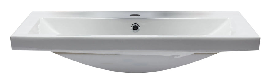 EAGO BH001 White Ceramic 32"X19" Rectangular Drop In Sink