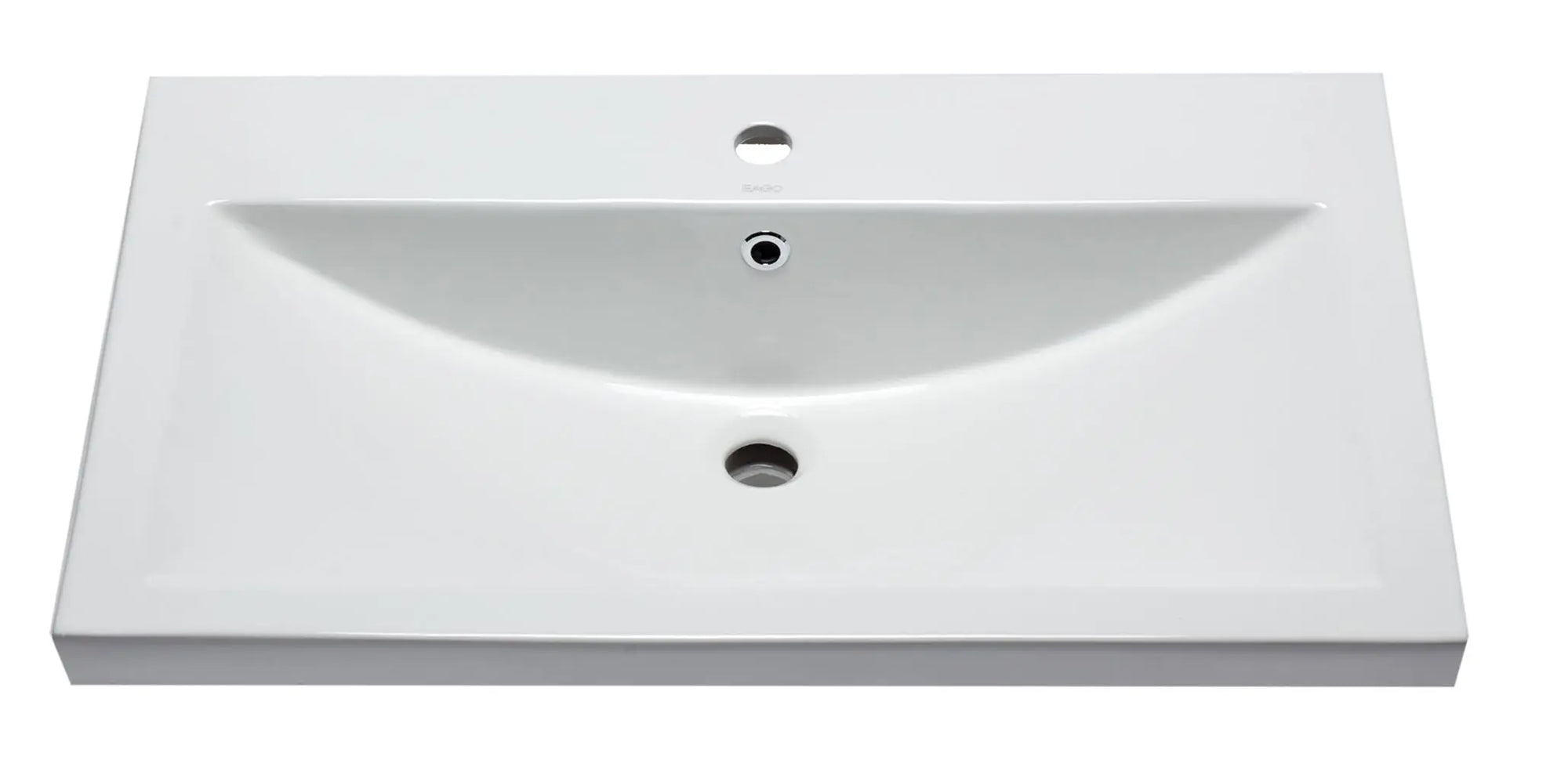EAGO BH001 White Ceramic 32"X19" Rectangular Drop In Sink