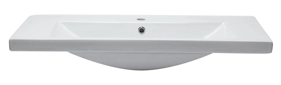 EAGO BH002 White Ceramic 40"X19" Rectangular Drop In Sink