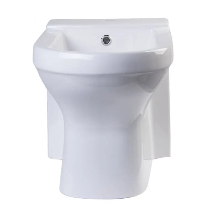 EAGO JA1010 White Ceramic Bathroom Bidet with Elongated Seat Alfi Trade Inc