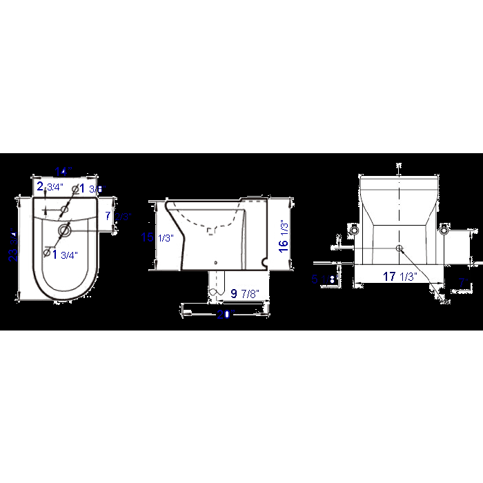 EAGO JA1010 White Ceramic Bathroom Bidet with Elongated Seat Alfi Trade Inc