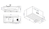 EAGO LK1102-L White Acrylic 63" Soaking Tub with Fixtures
