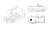 EAGO LK1102-R White Acrylic 63" Soaking Tub with Fixtures