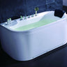 EAGO LK1103-L White 5' Acrylic Soaking Tub with Fixtures
