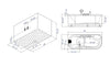 EAGO LK1103-R White 5' Acrylic Soaking Tub with Fixtures
