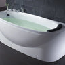 EAGO LK1104-L Acrylic White 6' Soaking Tub with Fixtures And Left Drain