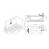 EAGO LK1104-R Acrylic White 6' Soaking Tub with Fixtures And Right Drain