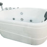 EAGO AM175-L 57'' White Acrylic Corner Jetted Whirpool Bathtub W/ Fixtures