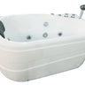 EAGO AM175-R 57'' White Acrylic Corner Jetted Whirlpool Bathtub W/ Fixtures