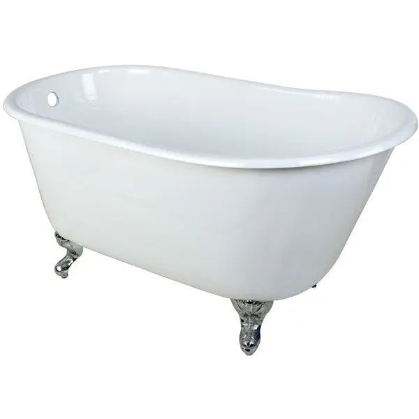 Kingston Brass Aqua Eden 53" Cast Iron Slipper Clawfoot Tub