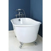 Kingston Brass Aqua Eden 53" Cast Iron Slipper Clawfoot Bathtub - VCTND5328NT