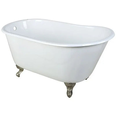 Kingston Brass Aqua Eden 53" Cast Iron Slipper Clawfoot Bathtub - VCTND5328NT